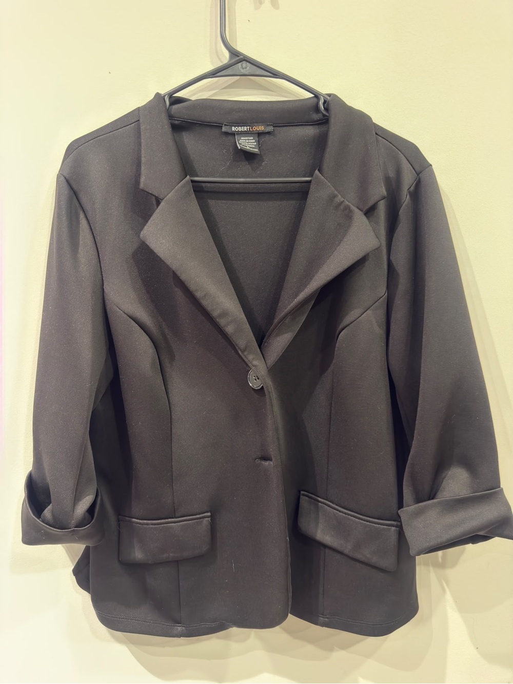 Robert Louis Women's Black Single-Button Blazer